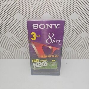 Sony T-160VF Standard Grade 8 HR VHS 327m Hi-Fi Blank Tapes Pack of 3 Sealed New